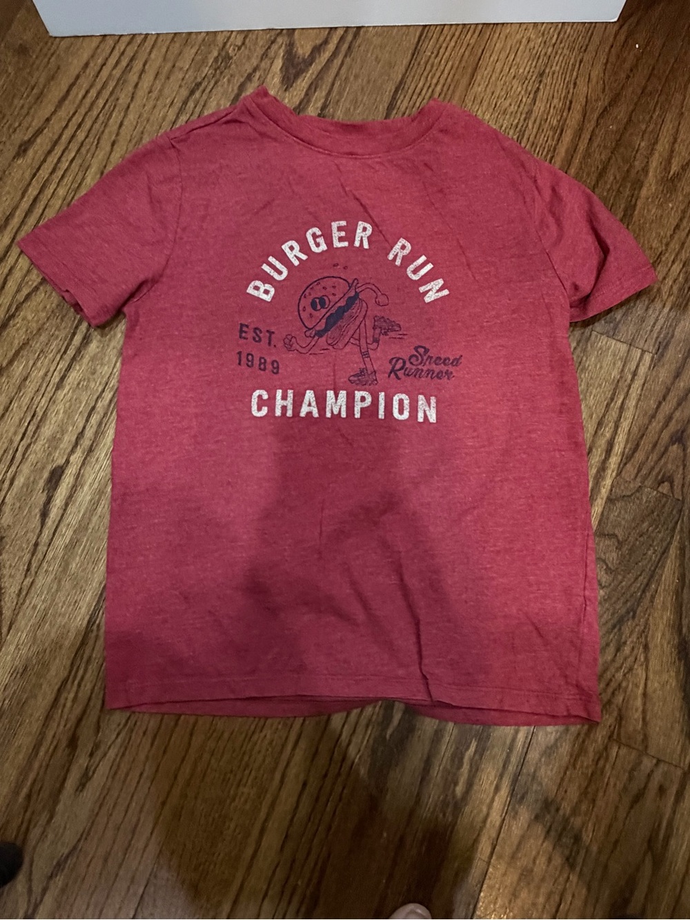 Cat & Jack Red 'Burger Run Champion' Graphic Tee